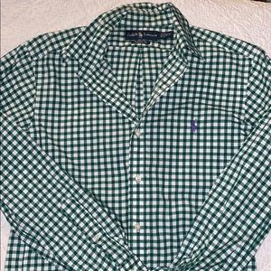Green Checked Polo Ralph Lauren Button Up